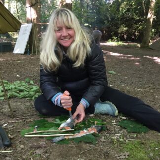 Woodlander bushcraft course student