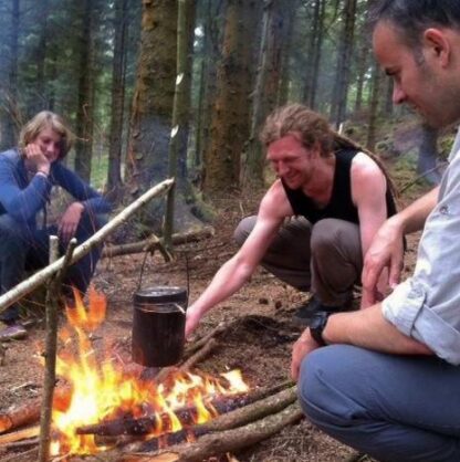 students round fire