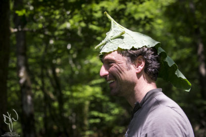 bushcraft instructor in burdock hat