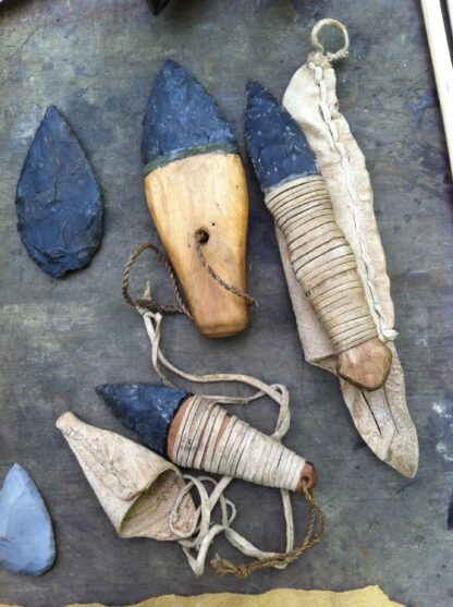 Stone knives made from flint